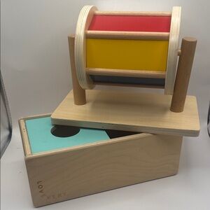 Lovevery Sliding Top Box and Spinning Drum Toy